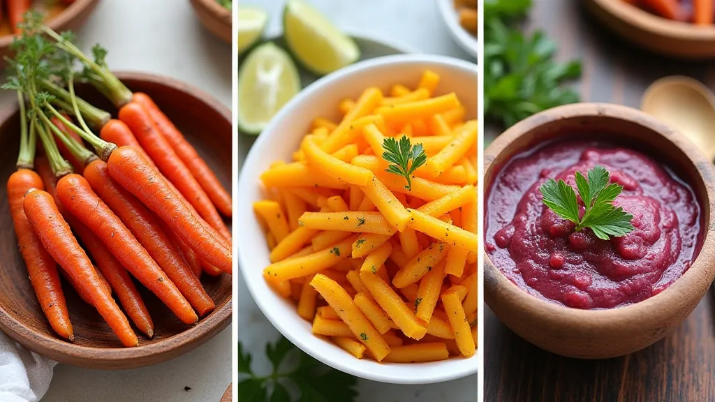 Dishes made with colorful carrots