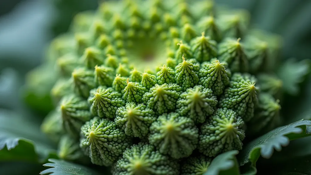 Romanesco broccoli close up